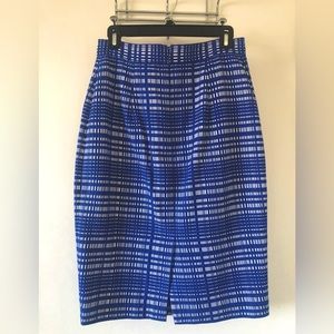 Banana Republic Blue & White woven Pencil Skirt